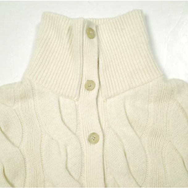 POLO RALPH LAUREN ポロ・ラルフローレン ケーブル ウールカシミヤ ファネルネックカーディガン XS OFF WHITE 定価58,300円 トップス |  | 03