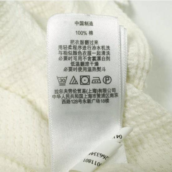 RRL ダブルアールエル ワッフルニット コットン ヘンリー 282663344001 １ NATURAL Double RL レディース サーマルカットソー トップス |  | 07