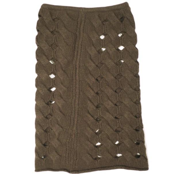 NKNIT ンニット 25AW holed cable knit skirt ホールドケーブルニットスカート N25AW-023 0 BROWN ボトムス g26729 |  | 01