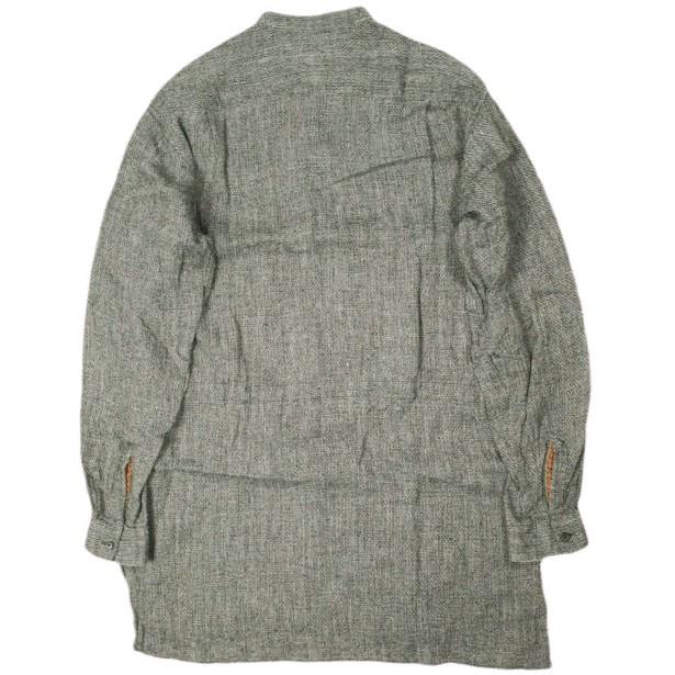 BLACKBIRD ブラックバード 24SS 日本製 LONG SHIRT リネンシルク バンドカラーロングシャツ B-003-S04 1 BLACK 長袖 WHITE ALBUM. トップス |  | 01