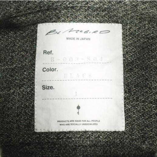 BLACKBIRD ブラックバード 24SS 日本製 LONG SHIRT リネンシルク バンドカラーロングシャツ B-003-S04 1 BLACK 長袖 WHITE ALBUM. トップス |  | 02