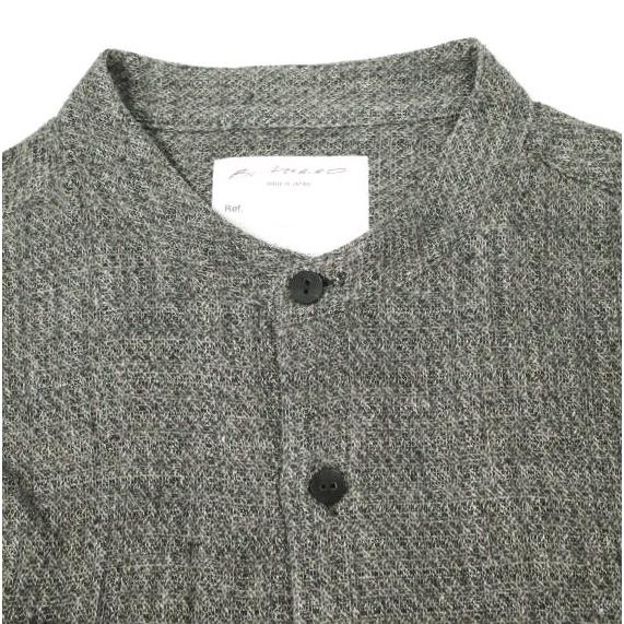 BLACKBIRD ブラックバード 24SS 日本製 LONG SHIRT リネンシルク バンドカラーロングシャツ B-003-S04 1 BLACK 長袖 WHITE ALBUM. トップス |  | 03
