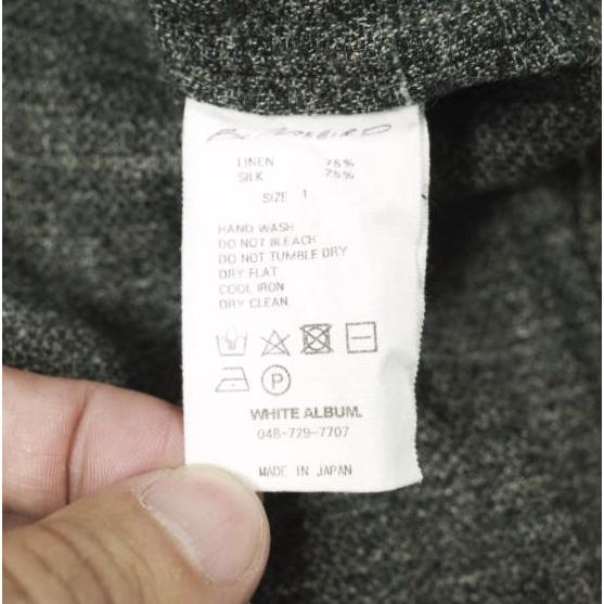 BLACKBIRD ブラックバード 24SS 日本製 LONG SHIRT リネンシルク バンドカラーロングシャツ B-003-S04 1 BLACK 長袖 WHITE ALBUM. トップス |  | 06