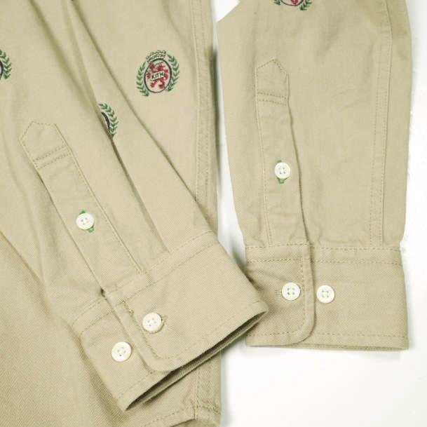 KITH NYC x TOMMY HILFIGER キスニューヨークシティ トミーヒルフィガー TWILL CREST WOVEN SHIRT ツイルクレストウーブンシャツ S BEIGE |  | 05