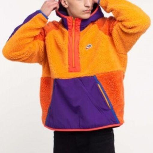 NIKE ナイキ Half Zip Sherpa Parka ハーフジップシェルパパーカー BV3767-886 S ORANGE/PURPLE NSW ボア フリース ジャケット アウター |  | 02