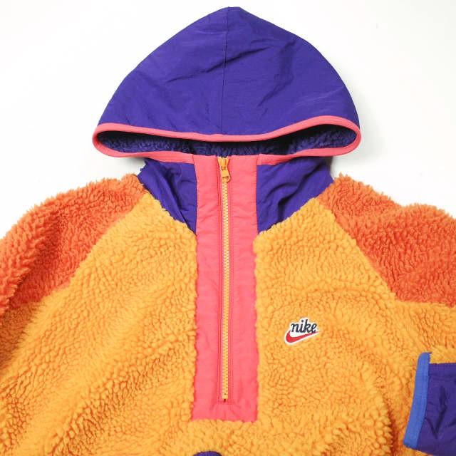 NIKE ナイキ Half Zip Sherpa Parka ハーフジップシェルパパーカー BV3767-886 S ORANGE/PURPLE NSW ボア フリース ジャケット アウター |  | 04