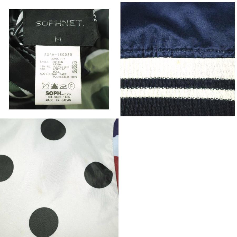 SOPHNET. ソフネット 日本製 REVERSIBLE SOUVENIR JACKET リバーシブルスーベニアジャケット SOPH-160020 M NAVY スカジャン ブルゾン |  | 09