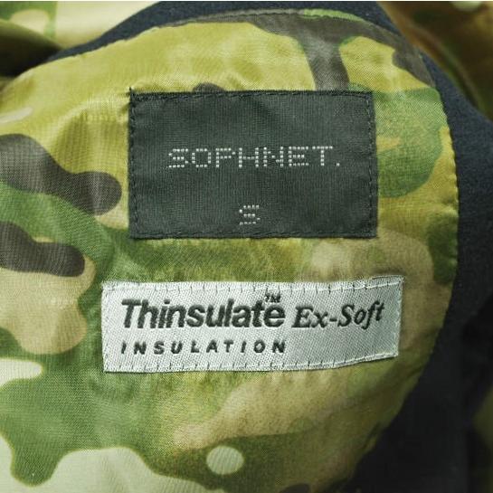 SOPHNET. ソフネット PADED CHESTER COAT パデッドチェスターコート SOPH-145051 S NAVY 定価86,900円 中綿 Thinsulate カモフラージュ |  | 08