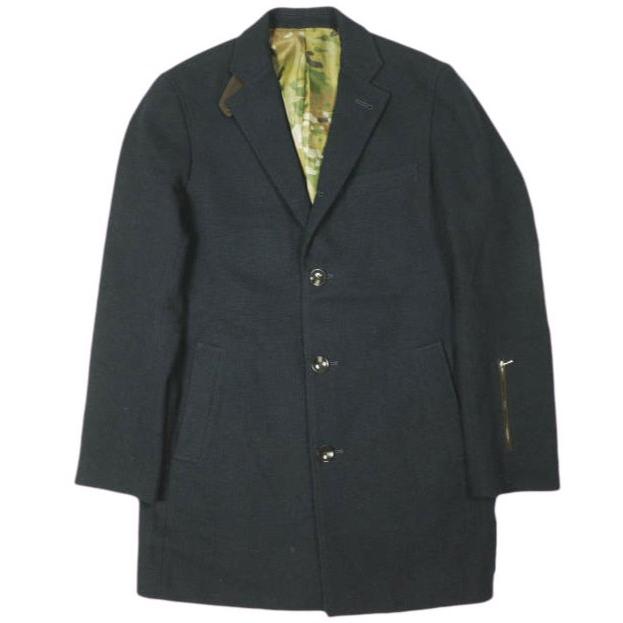 SOPHNET. ソフネット 日本製 BRITISH TWEED CHESTER COAT ブリティッシュツイードチェスターコート SOPH-123022 S NAVY 定価87,150円 | 