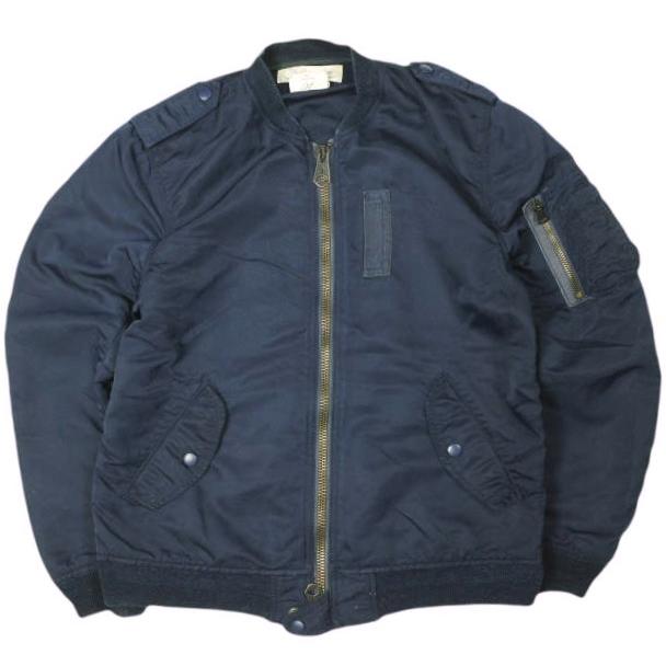 REMI RELIEF x BEAMS PLUS レミレリーフ ビームスプラス 別注 日本製 L-2 ライトナイロンツイル フライトジャケット S NAVY MA-1 ブルゾン | 