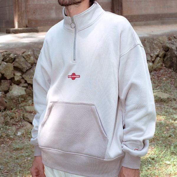 Evisen skateboards x INDEPENDENT エビセン インディペンデント 21AW STAND COLLAR SWEAT 裏起毛 スタンドカラースウェット M Rose Gray |  | 02