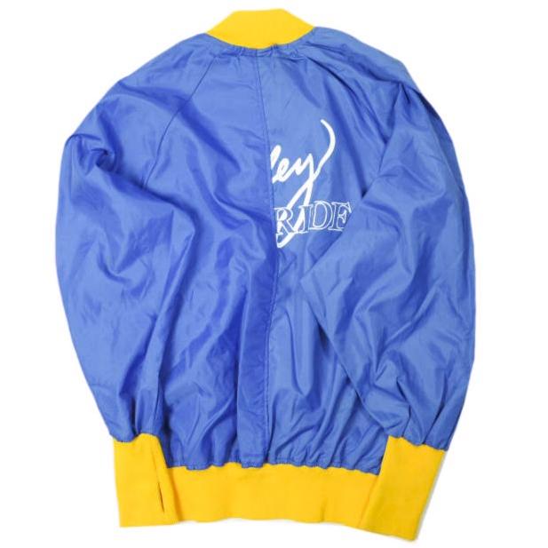 77circa ナナナナサーカ リメイクオーバーサイズナイロンスタジャン BLUE/YELLOW スタジアムジャンパー 再構築 ドッキング ジャケット |  | 01