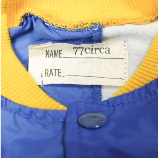 77circa ナナナナサーカ リメイクオーバーサイズナイロンスタジャン BLUE/YELLOW スタジアムジャンパー 再構築 ドッキング ジャケット |  | 02