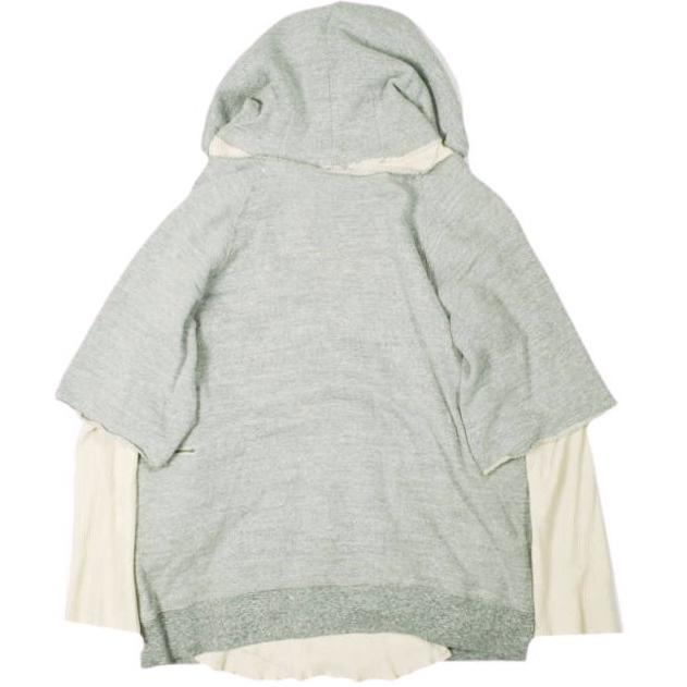 SUNSEA サンシー 日本製 名作 Broken 3way 2tone hooded parka 壊れたパーカー SNS-11S03 3 GRAY/IVORY レイヤード スウェット サーマル |  | 01
