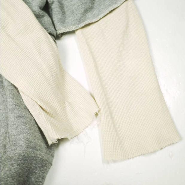SUNSEA サンシー 日本製 名作 Broken 3way 2tone hooded parka 壊れたパーカー SNS-11S03 3 GRAY/IVORY レイヤード スウェット サーマル |  | 05