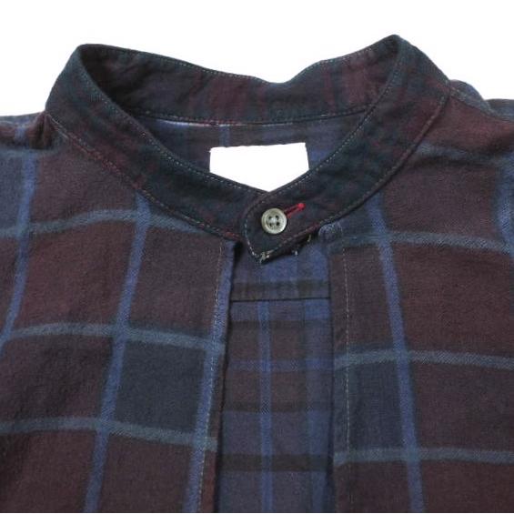 CHANGES チェンジーズ 日本製 Remake Flannel Shirt リメイクフランネルシャツ Free NAVY/PURPLE 解体 再構築 プルオーバー チェック |  | 03