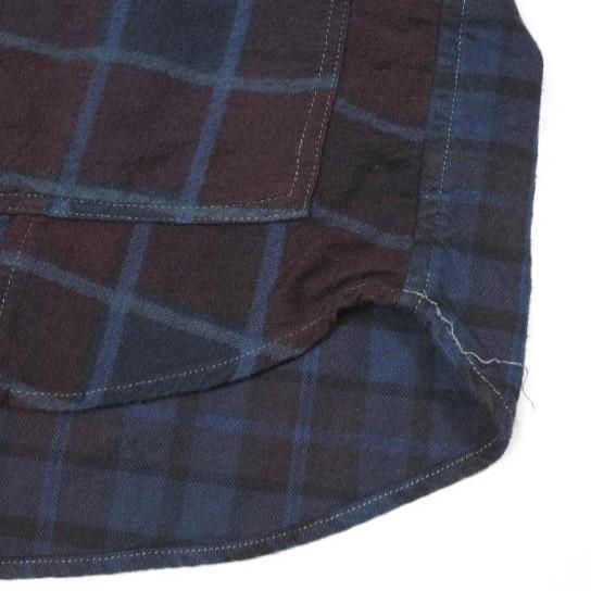 CHANGES チェンジーズ 日本製 Remake Flannel Shirt リメイクフランネルシャツ Free NAVY/PURPLE 解体 再構築 プルオーバー チェック |  | 05