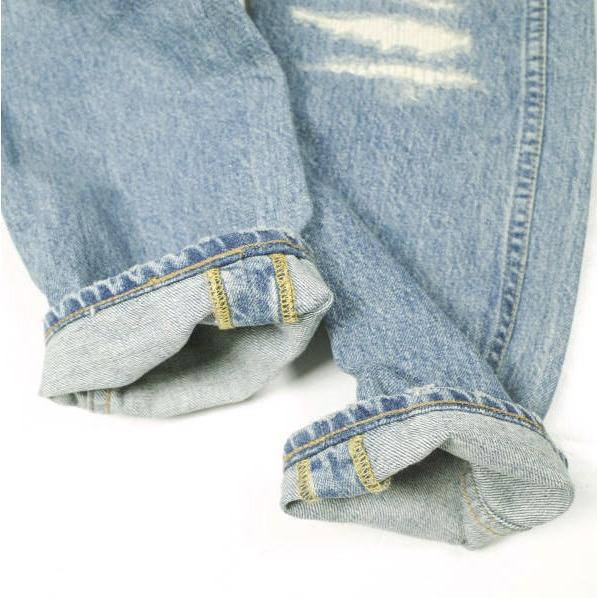 orslow x BEAMS オアスロウ ビームス 別注 日本製 106 スリムダメージデニム 2(M) Indigo ジップフライ パンツ リペア加工 クロップド丈 |  | 07