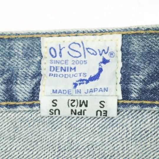 orslow x BEAMS オアスロウ ビームス 別注 日本製 106 スリムダメージデニム 2(M) Indigo ジップフライ パンツ リペア加工 クロップド丈 |  | 08