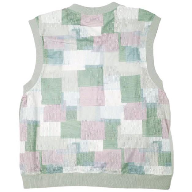 KUON クオン 22SS 日本製 BORO PRINTED MESH VEST 襤褸プリント メッシュベスト M WHITE ジレ 久遠 ノースリーブ Tシャツ トップス g26776 |  | 01