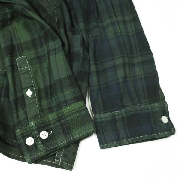 KITH NYC キスニューヨークシティ 23SS Patchwork Berkeley Buttondown Shirt パッチワークチェックシャツ L Conifer 長袖 ペイズリー |  | 06