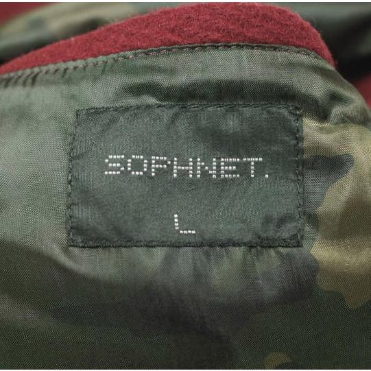 SOPHNET. ソフネット WOOL MELTON DUFFLE COAT ウールメルトンダッフルコート SOPH-134064 L Bordeaux 定価82,950円 カモフラージュ 迷彩 |  | 06