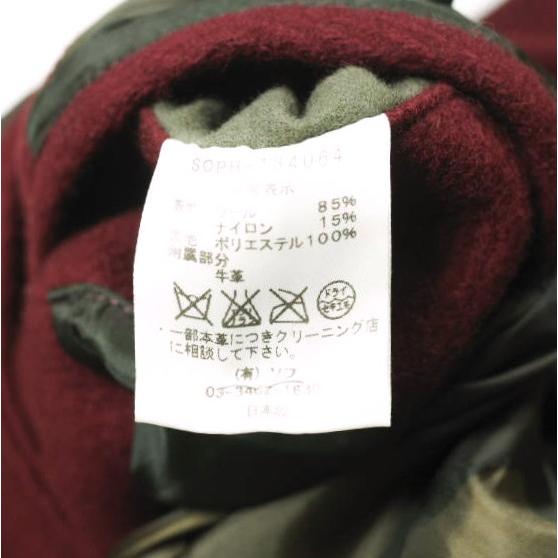 SOPHNET. ソフネット WOOL MELTON DUFFLE COAT ウールメルトンダッフルコート SOPH-134064 L Bordeaux 定価82,950円 カモフラージュ 迷彩 |  | 07