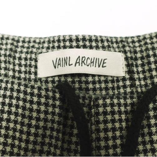 VAINL ARCHIVE ヴァイナルアーカイブ 日本製 EASY-PT ハウンドトゥースチェック 1タックテーパードイージーパンツ VAS22003 XL GRAY/BLACK |  | 02