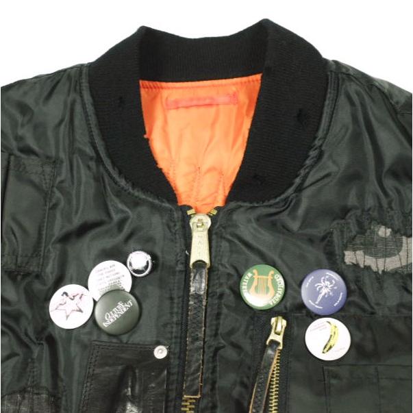 RESURRECTION13 リザラクション13 25AW MA-1 VEST ダメージ＆リペア加工 フライトベスト L BLACK 中綿 ピンバッチ アウター g26792 |  | 03