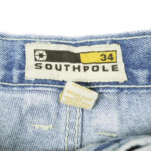 SOUTHPOLE サウスポール パキスタン製 90s ペインターデニムショーツ 34 Indigo ヴィンテージ ワイド バギー ショートパンツ ジップフライ |  | 02