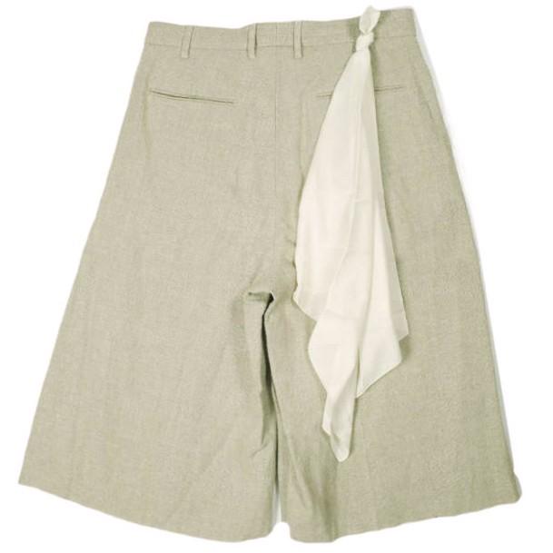 新品 Midorikawa ミドリカワ 26SS 日本製 CROPPED CULOTTES PANTS クロップドキュロットパンツ MID26SS-PT02 3 IVORY リネン ショーツ |  | 01