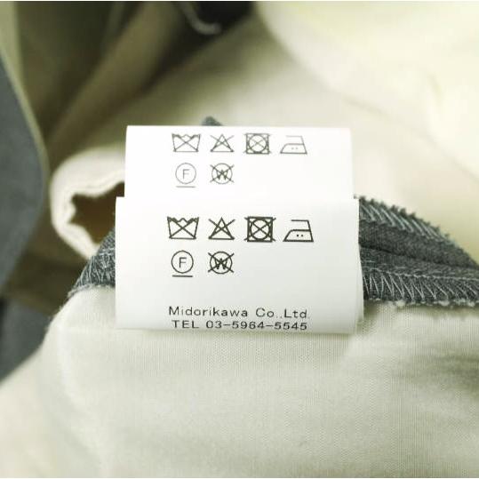 Midorikawa ミドリカワ 25SS 日本製 ONE TUCK SLACKS ワンタックスラックス MID25SS-PT02 L GRAY パンツ 定価79,200円 ボトムス g26797 |  | 09