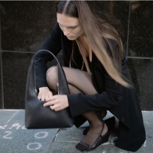 ST.AGNI セントアグニ The Zip Detail Mini Bag ジップディテールミニバッグ BLACK レザートートバッグ カバン g26800 |  | 02