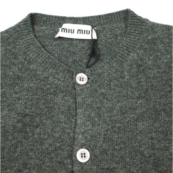 新品 MIU ミュウミュウ バージンウール クルーネックカーディガン 2024 