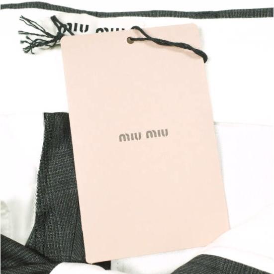 新品 MIU MIU ミュウミュウ トロピカルウール グレンチェックスラックス 2025年モデル DNA973 S000 17AG 44 CHARCOAL GRAY パンツ g26812 |  | 02