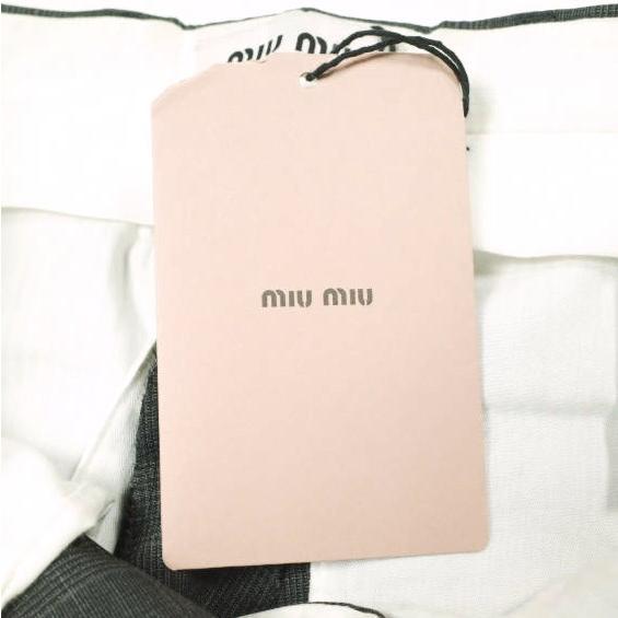 MIU MIU ミュウミュウ トロピカルウール グレンチェックスラックス 2024年モデル DNA973 S000 17AG 44 CHARCOAL GRAY パンツ g26814 |  | 02