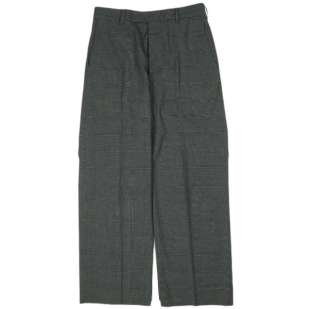 MIU MIU ミュウミュウ トロピカルウール グレンチェックスラックス 2023年モデル DNA973 11EG 44 CHARCOAL GRAY パンツ ボトムス g26815 | 