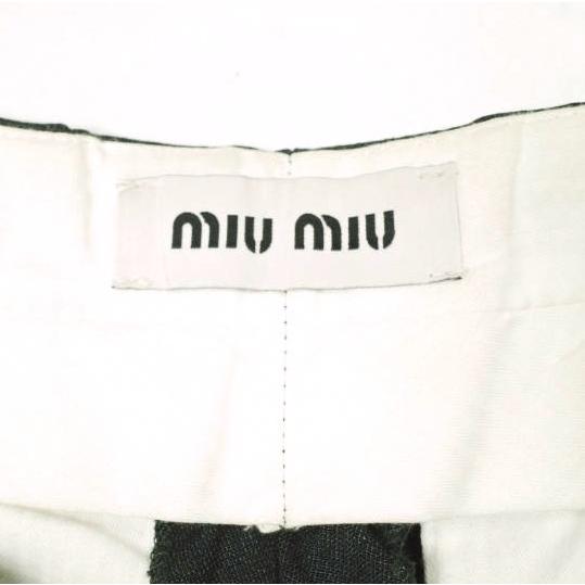 MIU MIU ミュウミュウ トロピカルウール グレンチェックスラックス 2023年モデル DNA973 11EG 44 CHARCOAL GRAY パンツ ボトムス g26815 |  | 02