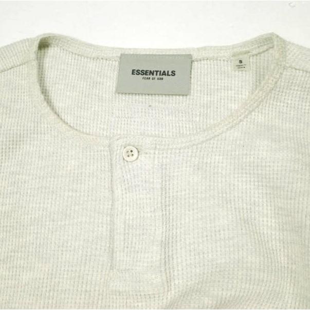 ESSENTIALS FEAR OF GOD エッセンシャルズ フィアオブゴッド Henley Neck Thermal ヘンリーネックサーマルカットソー S OATMEAL FOG 長袖 |  | 04