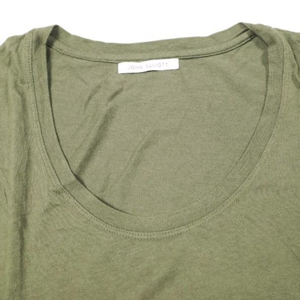 JOHN ELLIOTT ジョンエリオット アメリカ製 Basic Tee コットンモダール UネックTシャツ 3 Olive 半袖 カットソー トップス g26832 |  | 02