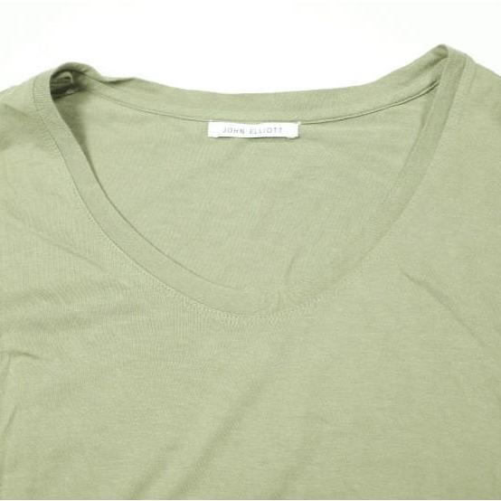 JOHN ELLIOTT ジョンエリオット アメリカ製 Basic Tee コットンモダール UネックTシャツ 3 Khaki 半袖 カットソー トップス g26833 |  | 02