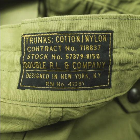 RRL ダブルアールエル コットンナイロンヘリンボーンステンシルショーツ 4700500168 32 OLIVE Double RL 381 ショートパンツ HBT ボトムス |  | 05