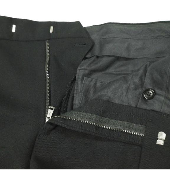 RALPH LAUREN BLACK LABEL ラルフローレンブラックレーベル ウールギャバジン サイドアジャスターノープリーツスラックス 30 BLACK パンツ |  | 03