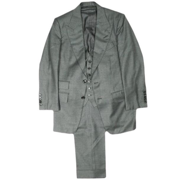 TOM FORD トムフォード SHELTON 3P SUIT シェルトン 3ピース スーツ 7-46R チャコールグレー セットアップ ジャケット＆ジレ＆スラックス | 