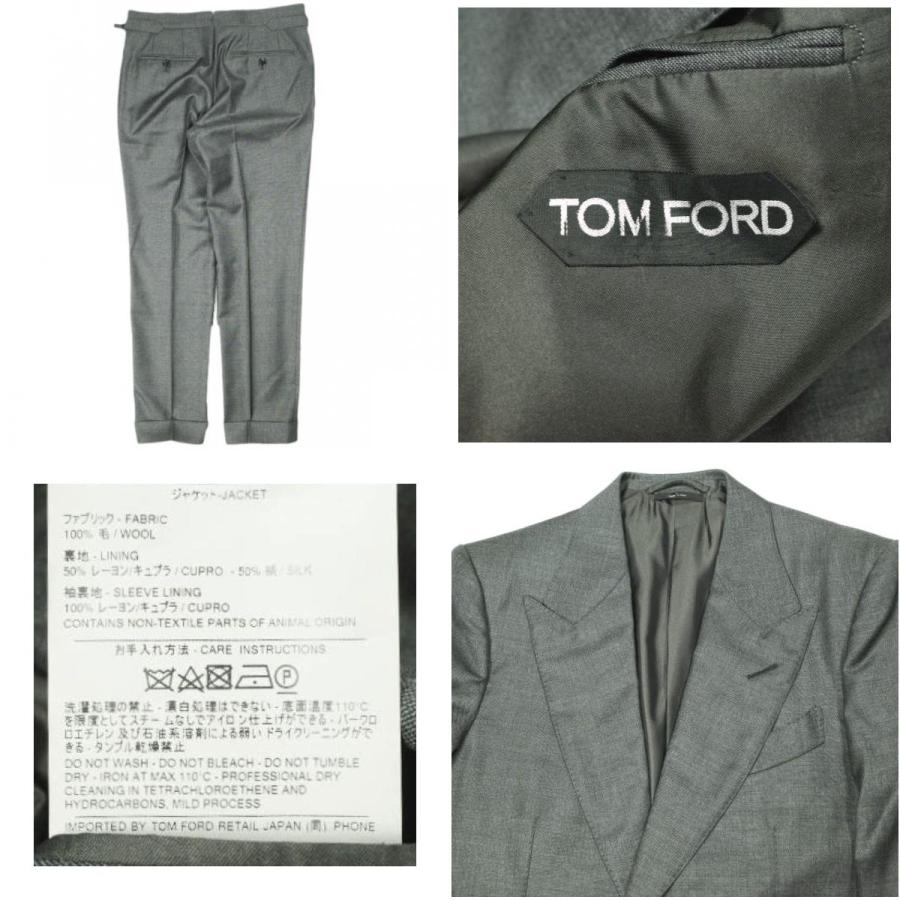 TOM FORD トムフォード SHELTON 3P SUIT シェルトン 3ピース スーツ 7-46R チャコールグレー セットアップ ジャケット＆ジレ＆スラックス |  | 06