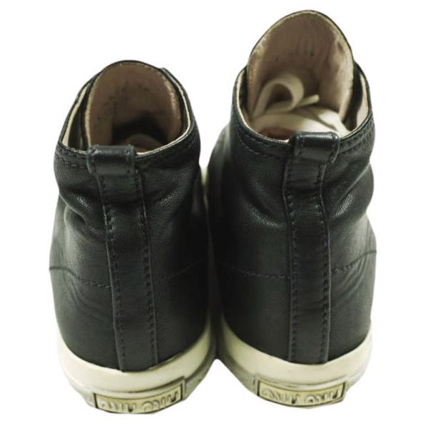 MIU MIU ミュウミュウ メタリックトゥ スムースレザー ミドルカットスニーカー 5T9556 38(25cm) BLACK スニーカー シューズ g26864 |  | 03