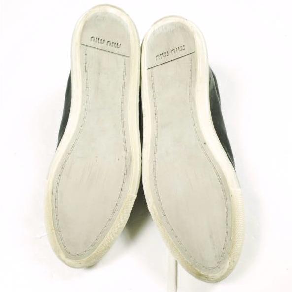 MIU MIU ミュウミュウ メタリックトゥ スムースレザー ミドルカットスニーカー 5T9556 38(25cm) BLACK スニーカー シューズ g26864 |  | 08