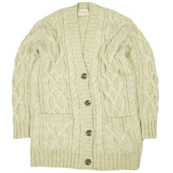 DENIM＆SUPPLY デニムアンドサプライ ケーブルニット ローゲージカーディガン XS Natural Ralph Lauren ラルフローレン アルパカ トップス | 