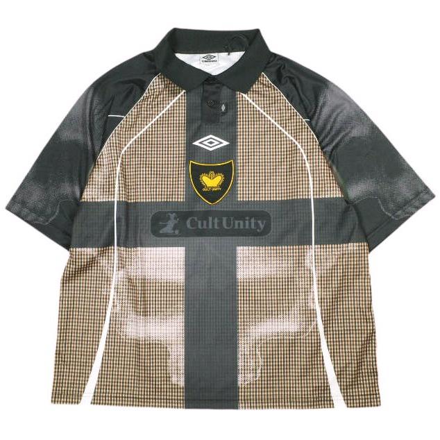 umbro x SLAM JAM アンブロ スラムジャム 25AW 別注 Cult Unity Check Polo チェックポロシャツ UBMW0401FA250 L BEIGE/BLACK ゲームシャツ | 