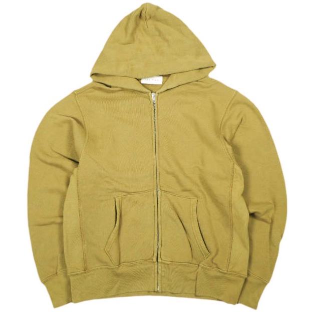 LES TIEN レスティエン アメリカ製 Crop Zip Hoodie スウェットジップパーカー M マスタード 裏毛 トップス g26881 | 